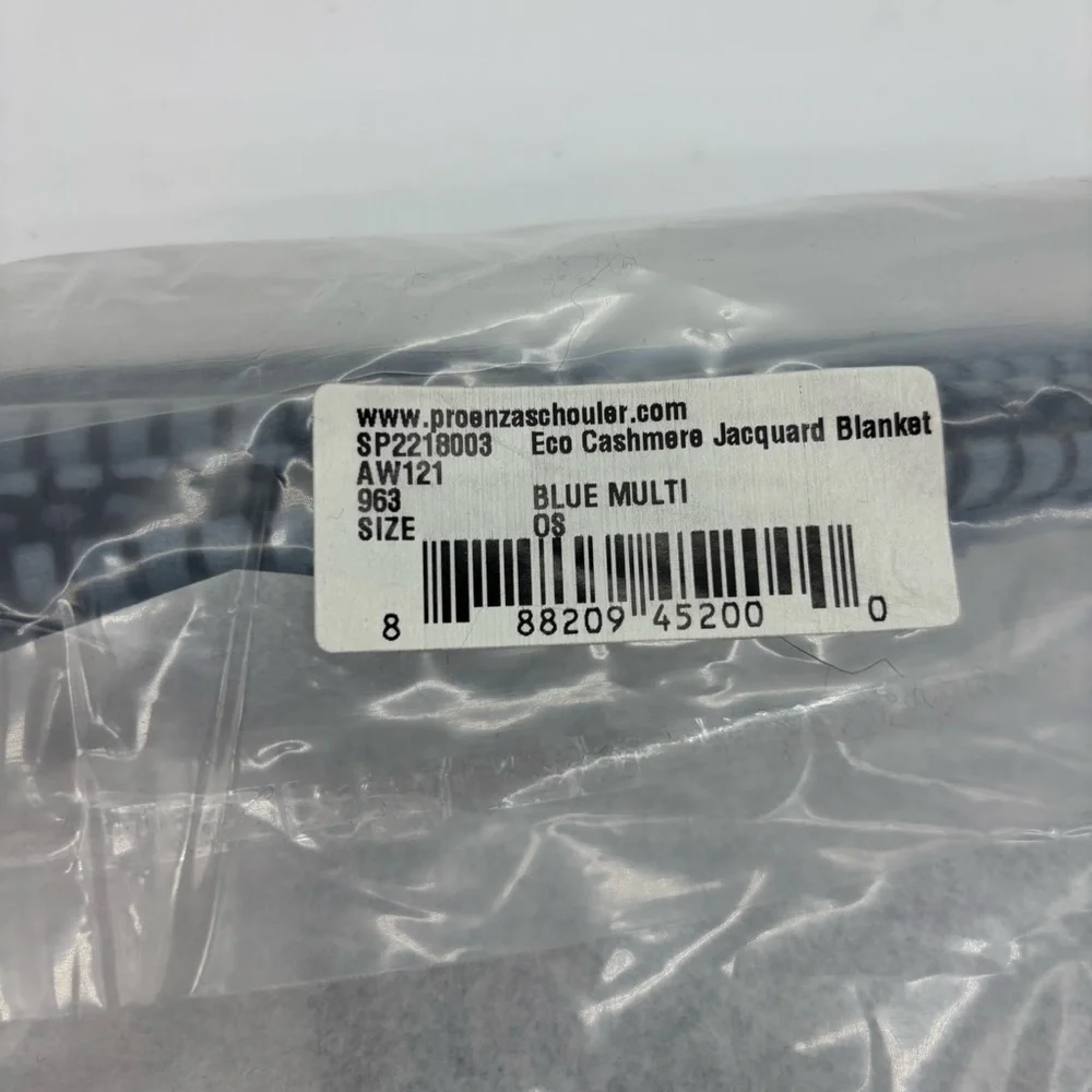 NWT Proenza Schouler x Mercedes Benz Eco Cashmere Jacquard Blanket